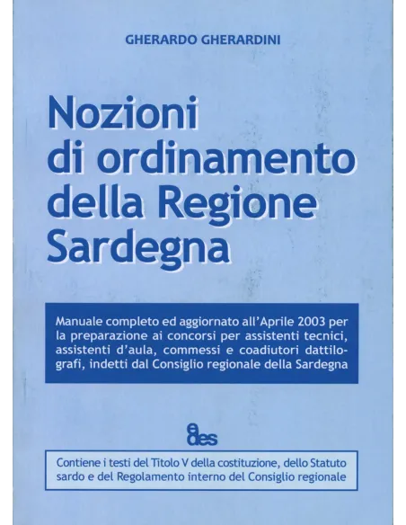 Nozioni di ordinamento della Regione Sardegna