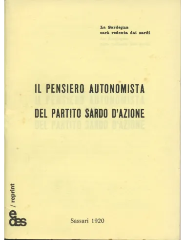 Il pensiero autonomista del Partito Sardo d'Azione