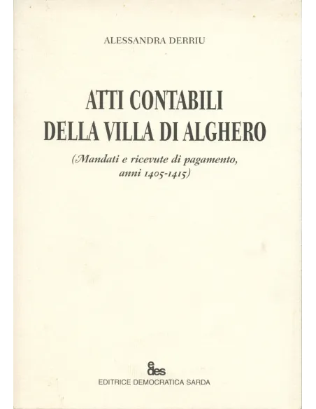Atti contabili della villa di Alghero